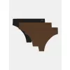 Dámské tanga UNDER ARMOUR UA PURE STRETCH NO SHOW THONG -SOLID - 1383893-113 BÍLÁ