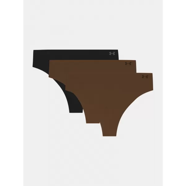 Dámské tanga UNDER ARMOUR UA PURE STRETCH NO SHOW THONG -SOLID - 1383893-113 BÍLÁ 