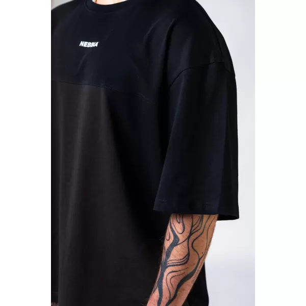  NEBBIA Oversized tričko POWER 898 BLACK 