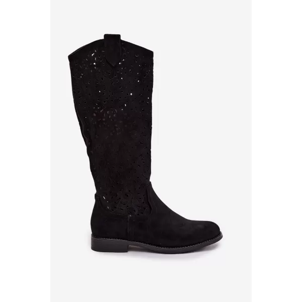  Dámské kozačky S.BARSKI HY61-8023 BLACK 