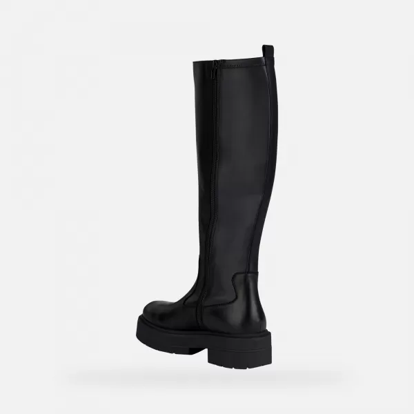  Dámské kozačky GEOX SPHERICA EC7 G004247 ČERNÁ 