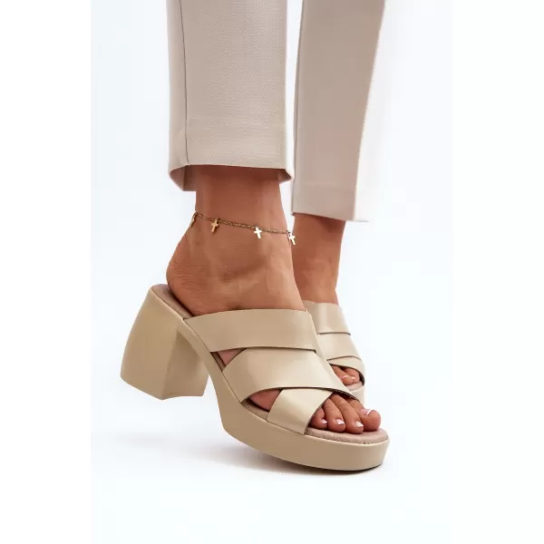  Dámské žabky ZAZOO 40373 BEIGE 