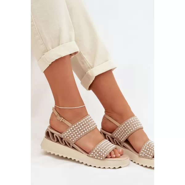  Dámské sandály D&A CR61-3067 BEIGE 