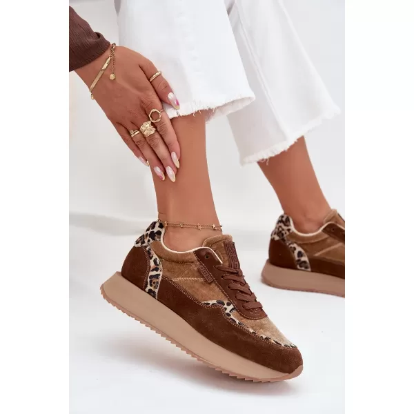  Dámské tenisky BIG STAR OO274A313 BROWN/BEIGE 