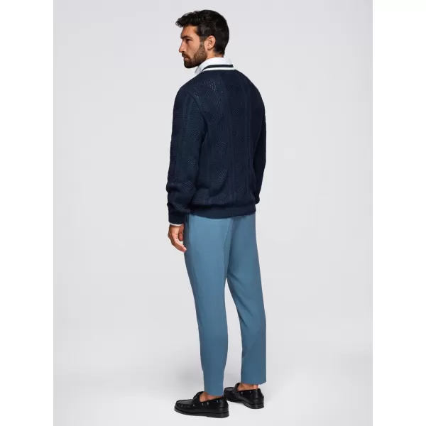  Pánský svetr OMBRE OM-SWSW-0151 NAVY BLUE 