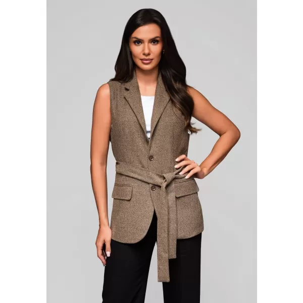  Dámská vesta LARICA LW-BLZV-0102 DARK BEIGE 