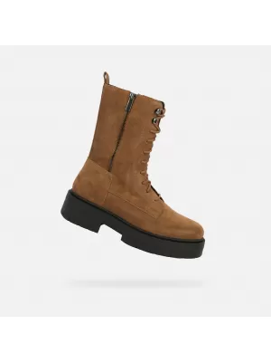 Dámské kotníkové boty GEOX SPHERICA EC7 G004252 HNĚDÁ