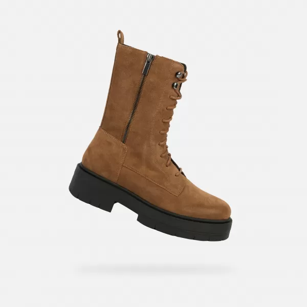  Dámské kotníkové boty GEOX SPHERICA EC7 G004252 HNĚDÁ 