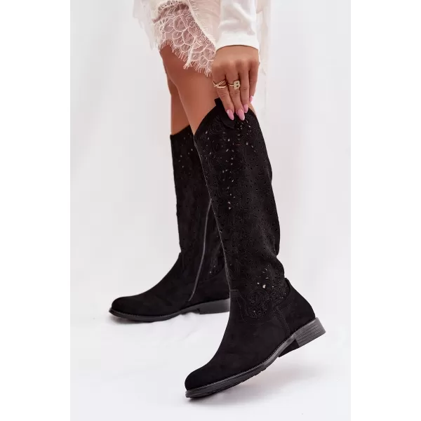  Dámské kozačky S.BARSKI HY61-8023 BLACK 