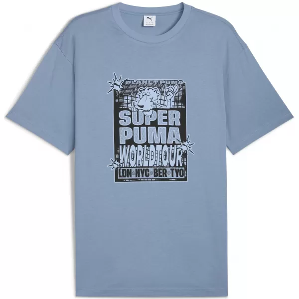  Pánské triko PUMA GRAPHIC WORLD TOUR TEE 632112-34 COOL BLUE 