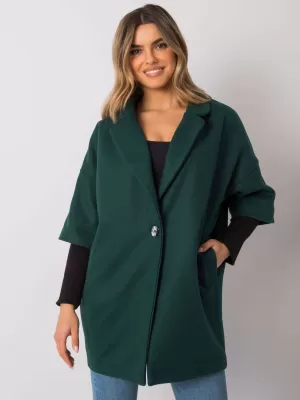 Dámský kabát RUE PARIS CHA-PL-0409.30X DARK GREEN