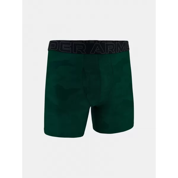  Pánské boxerky UNDER ARMOUR UA PERFORMANCE TECH - PRINT 6IN - 1PK 1383875-338 ZELENÁ 