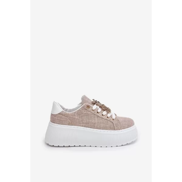  Dámské tenisky S.BARSKI BF51-014 BEIGE 