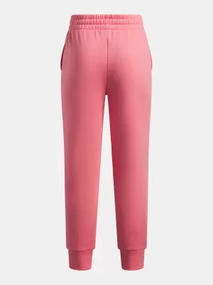 Dívčí tepláky UNDER ARMOUR UA RIVAL FLEECE JOGGERS 1379525-600 RŮŽOVÁ