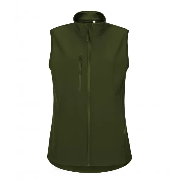  Dámská softshellová vesta ALTISPORT NoPrint NP/ALW965 MILITARY 