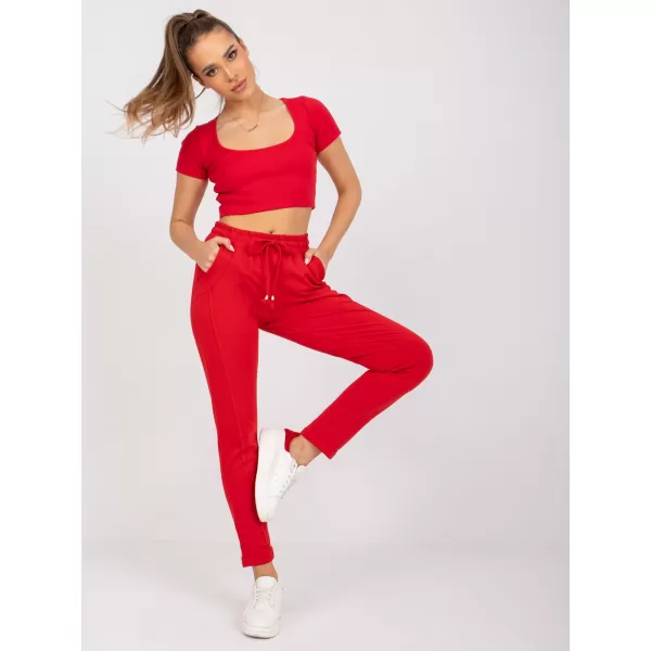  Dámské tepláky BASIC FEEL GOOD RV-DR-3589.08X RED 