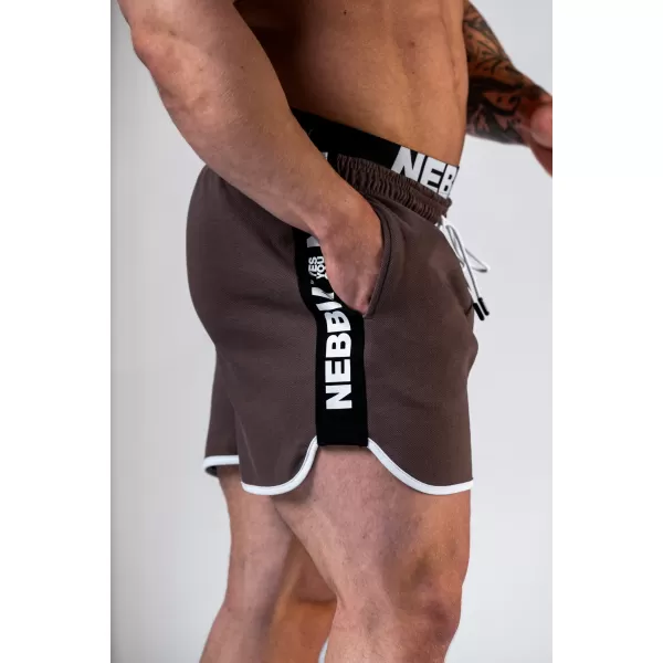  NEBBIA Teplákové šortky HERO 295 BROWN 