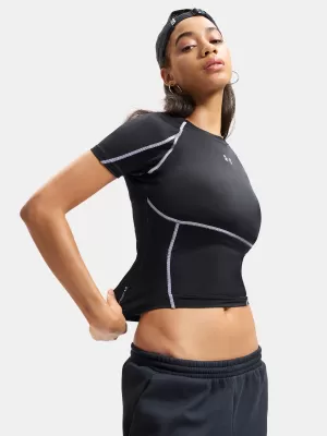 Dámské triko UNDER ARMOUR HEATGEAR ELITE SS 6015368-008 ČERNÁ