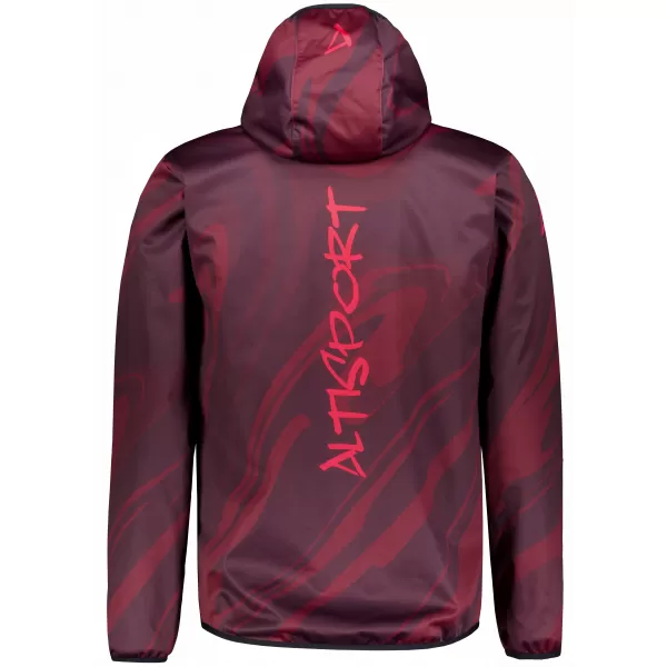  Pánská softshellová bunda premium ALTISPORT VOJ/ALM072JACK01 WINE/RED 