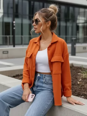 Dámská bunda DSTREET ORANŽOVÁ