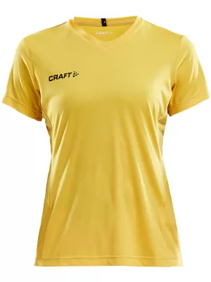 Dámské sportovní tričko s výstřihem do V CRAFT TW Squad Go Jersey Solid W ŠVÉDSKÁ ŽLUTÁ