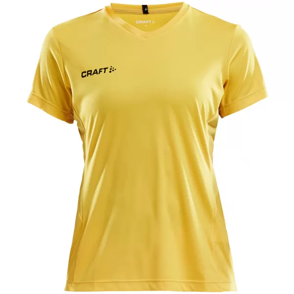  Dámské sportovní tričko s výstřihem do V CRAFT TW Squad Go Jersey Solid W ŠVÉDSKÁ ŽLUTÁ 