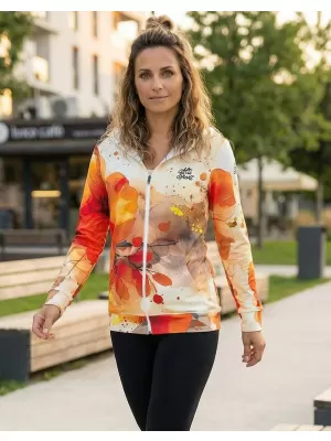 Dámská mikina na zip premium ALTISPORT VOJ/ALW127MI02 ORANŽOVÁ