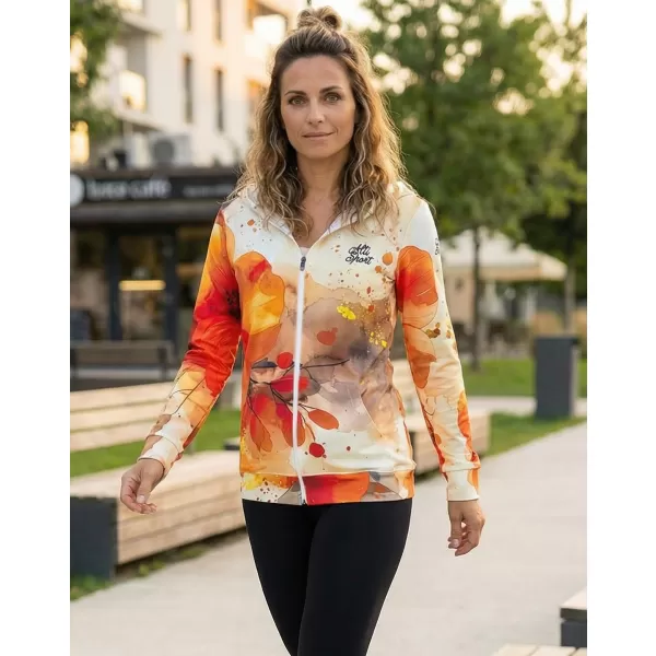  Dámská mikina na zip premium ALTISPORT VOJ/ALW127MI02 ORANŽOVÁ 