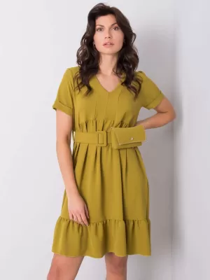 Dámské šaty ITALY MODA DHJ-SK-13078.31P OLIVE