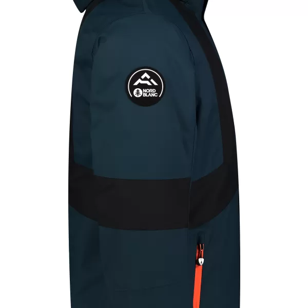  Pánská lyžařská bunda NORDBLANC WILDLIFE NBWJM8295 MODRÝ PAPRSEK 