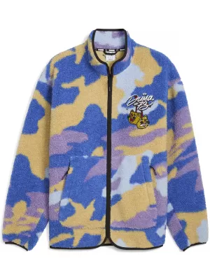 Pánské bunda PUMA DYLAN POLAR FLEECE JACKET 632826-01 CANVAS/AOP
