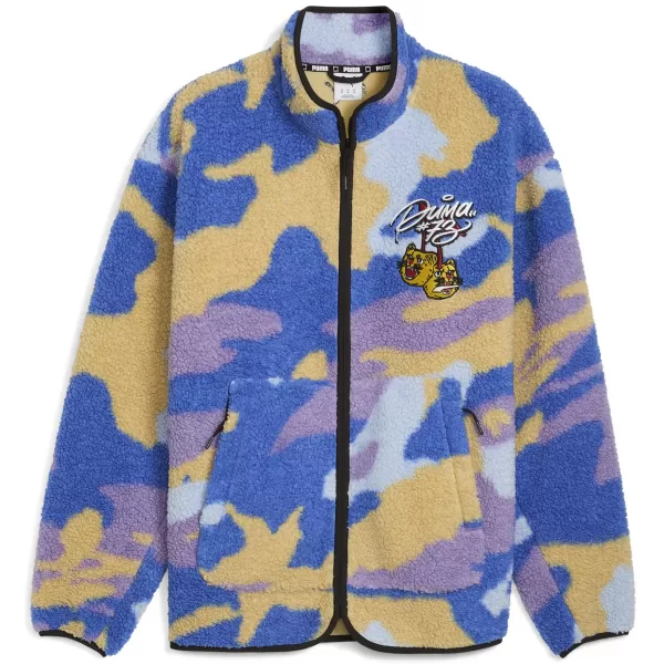  Pánské bunda PUMA DYLAN POLAR FLEECE JACKET 632826-01 CANVAS/AOP 