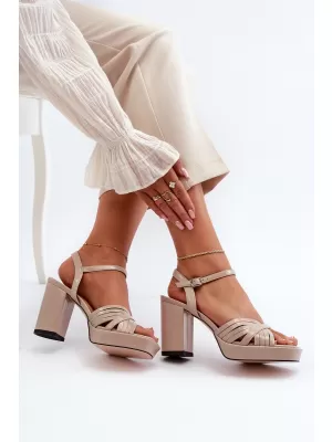 Dámské sandály D&A MR38-668 BEIGE