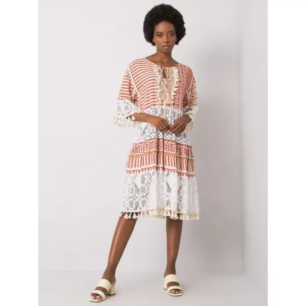  Dámské šaty ITALY MODA DHJ-SK-13567.41P DARK ORANGE 