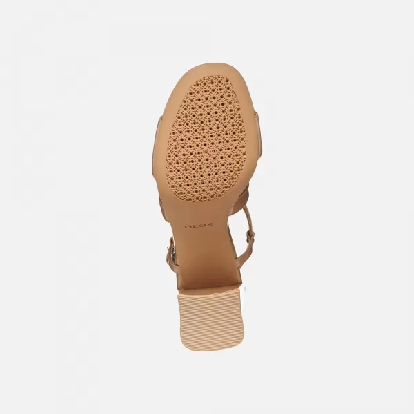  Dámské sandály GEOX NEW ERAKLIA 80 T01 G012894 SVĚTLE HNĚDÁ 