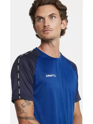 Pánské kontrastní sportovní tričko CRAFT TW Squad Go Contrast Jersey M KLUBOVÁ KOBALTOVÁ/NÁMOŘNÍ