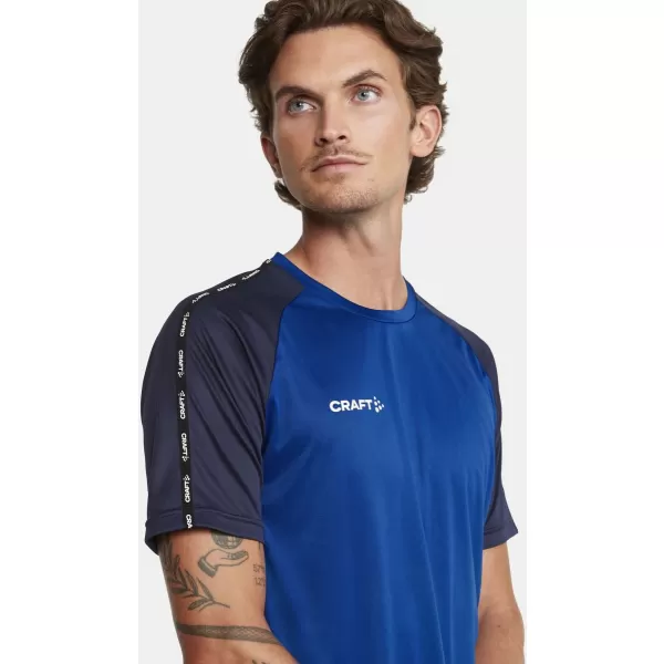  Pánské kontrastní sportovní tričko CRAFT TW Squad Go Contrast Jersey M KLUBOVÁ KOBALTOVÁ/NÁMOŘNÍ 