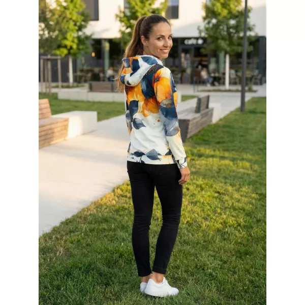  Dámská mikina na zip premium ALTISPORT VOJ/ALW127MI02 ČERNÁ/ORANŽOVÁ 