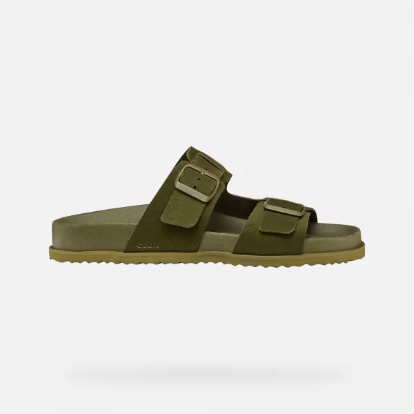  Pánské pantofle GEOX PARNAIBA G014431 KHAKI 