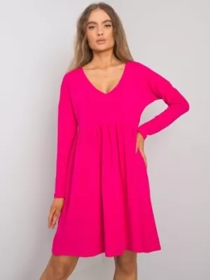 Dámské šaty RUE PARIS RV-SK-6008.19X FUCHSIA