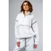NEBBIA Clubhouse half-zip mikina CLUB DOR 644 WHITE