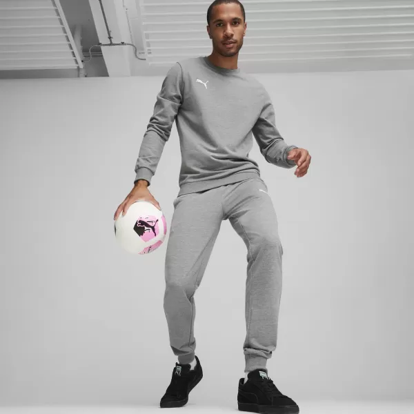  Pánské tepláky PUMA TEAMGOAL CASUALS PANTS 658598_33 MEDIUM GRAY HEATHER/WHITE 