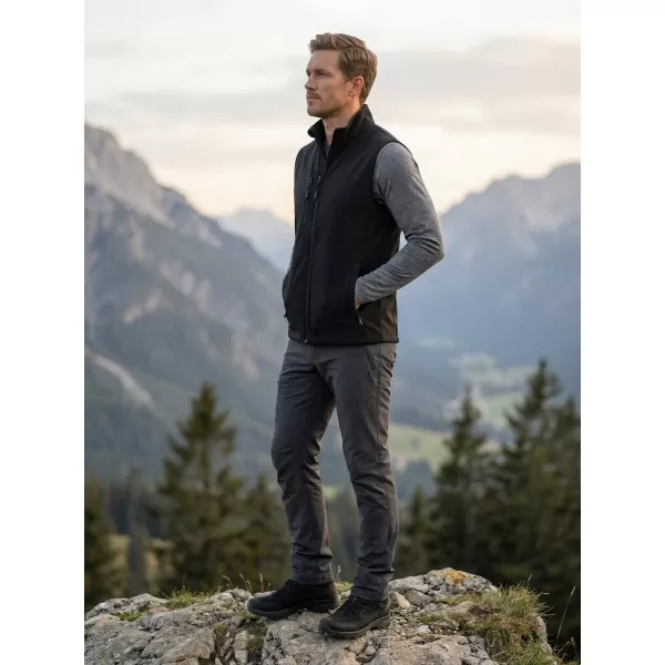  Pánská softshellová vesta ALTISPORT NoPrint NP/ALM865 ČERNÁ 