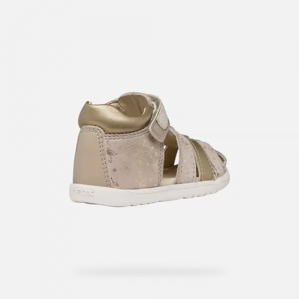  Dívky první kroky GEOX SANDAL MACCHIA B254WB007NFC8560 BÉŽOVÁ 