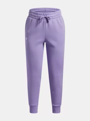 Dívčí tepláky UNDER ARMOUR UA RIVAL FLEECE JOGGERS 1379525-538 FIALOVÁ