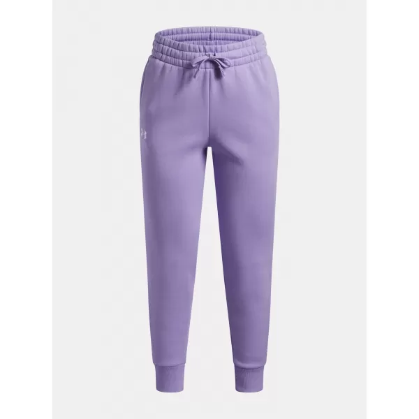  Dívčí tepláky UNDER ARMOUR UA RIVAL FLEECE JOGGERS 1379525-538 FIALOVÁ 