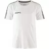 Dětské kontrastní sportovní tričko CRAFT TW Squad Go Contrast Jersey Jr BÍLÁ