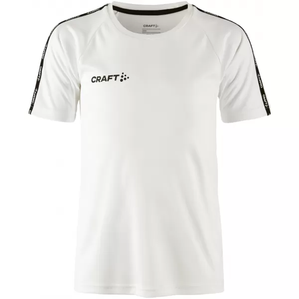  Dětské kontrastní sportovní tričko CRAFT TW Squad Go Contrast Jersey Jr BÍLÁ 