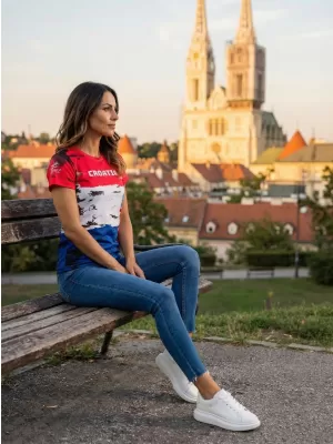 Dámské tričko premium ALTISPORT VOJ/ALW036HR/TR01 CHORVATSKO