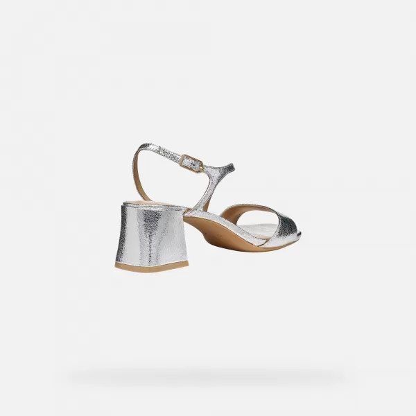  Dámské sandály GEOX NEW ERAKLIA 50 T01 G012949 STŘÍBRNÁ 